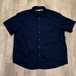 Old Navy Linen Blend Button Down Regular Fit Casual‎ Shortsleeve Shirt